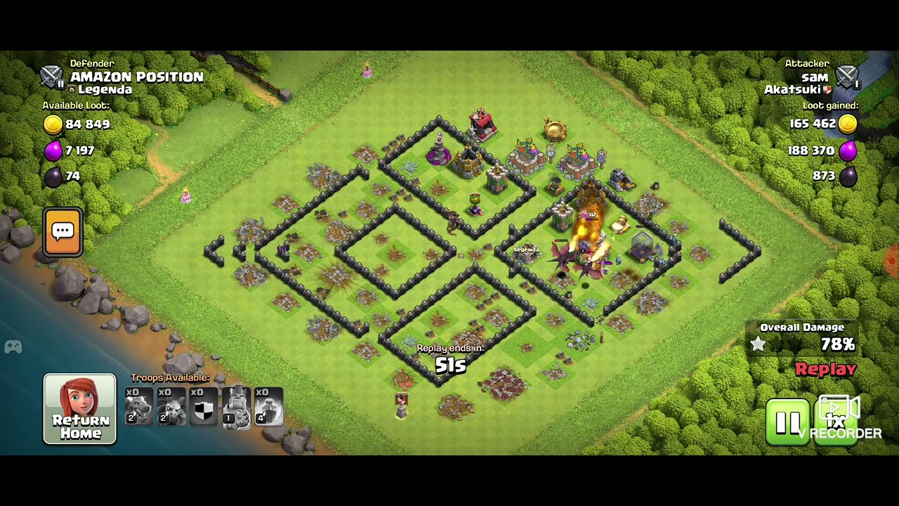 🔥 Clash of Clans TH7 vs TH8 Dragon Attack Strategy 2025! 🔥