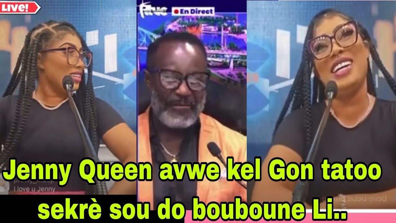 Dj Jenny queen live Nan radio caraïbe,Li devwale l Gon tattoo sekrè sou do bobot Li,anpil koze pale