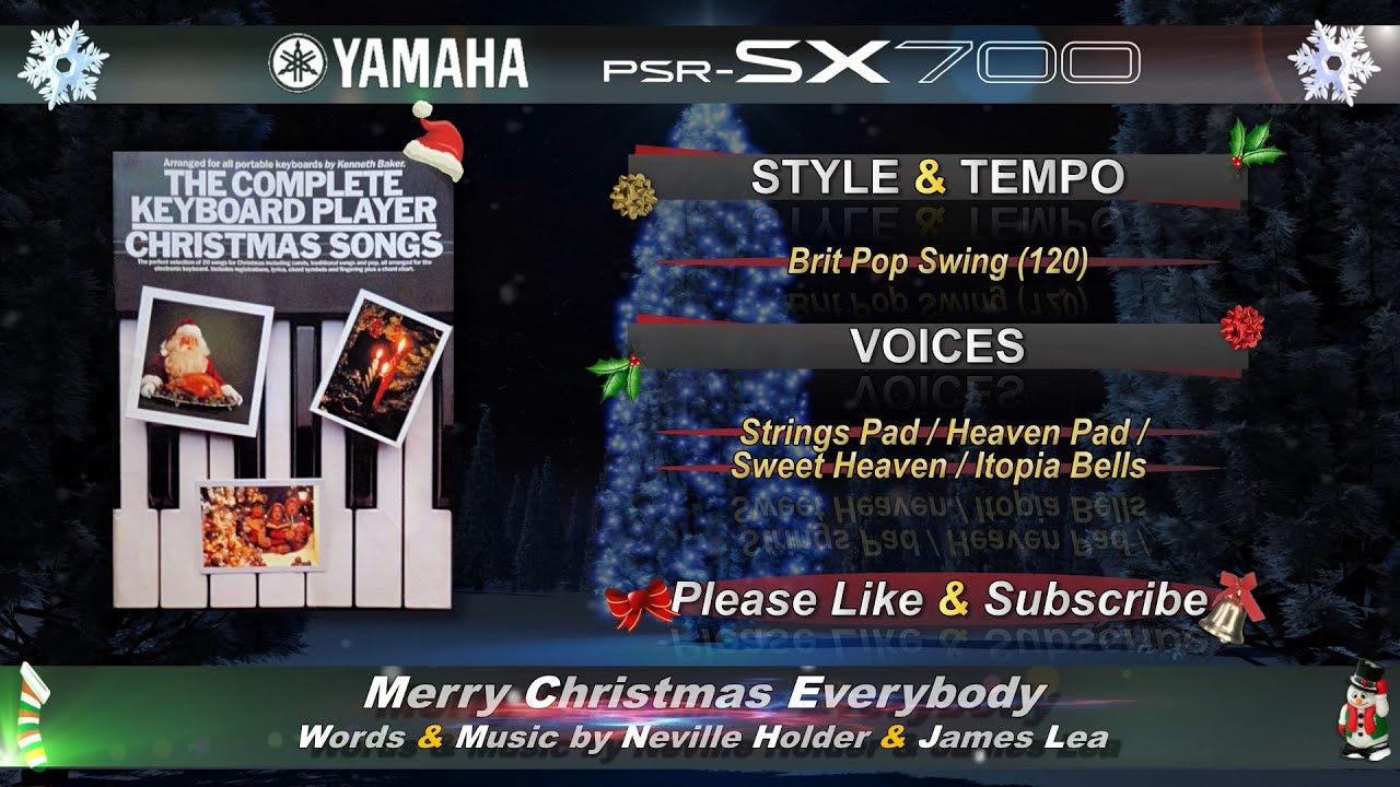 Merry Christmas Everybody - Complete Keyboard Player - Christmas Songs (1987) - PSR-SX700