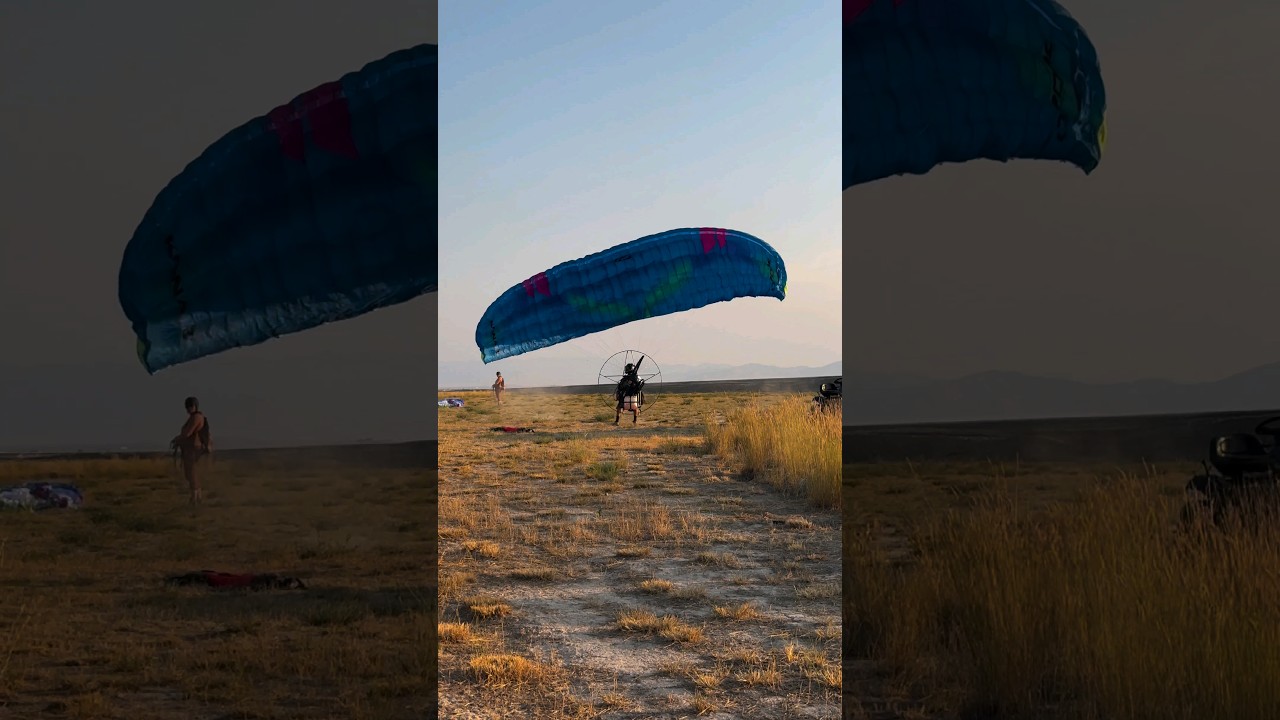 Beautiful paramotor reverse launch on the new Ozone Kona 3! 🪂 
