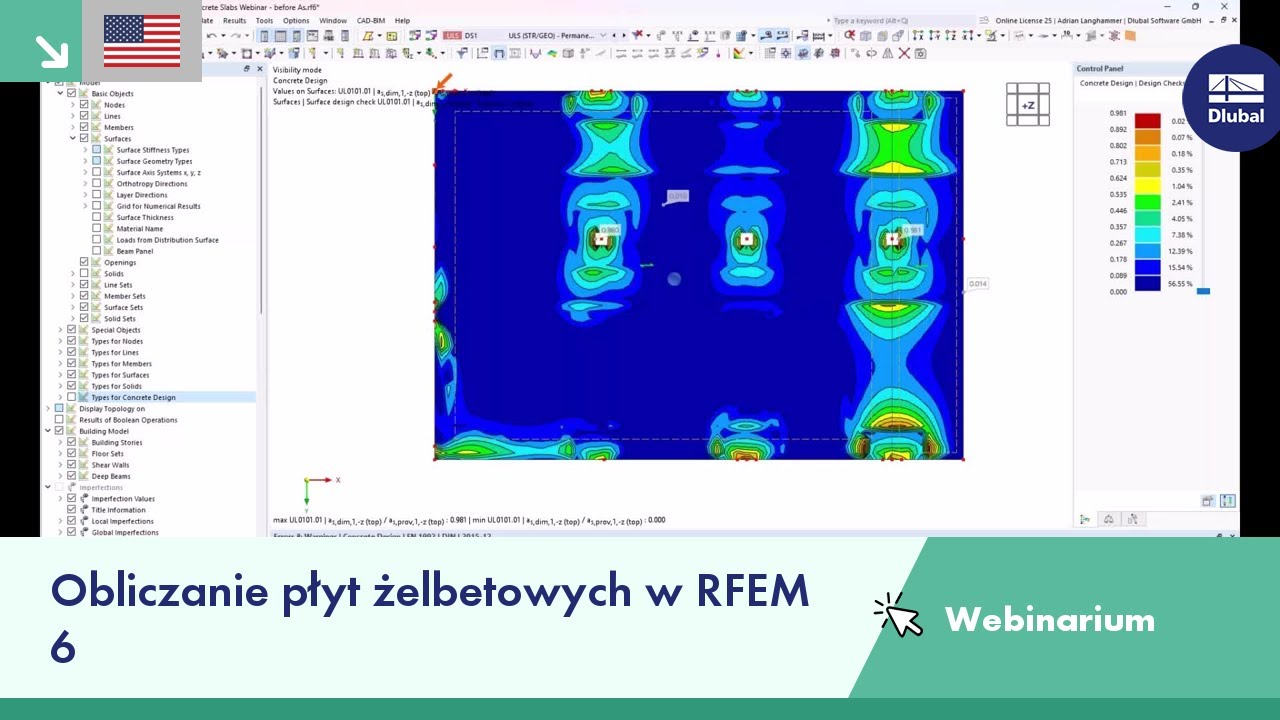 [EN] Obliczanie płyt żelbetowych w RFEM 6