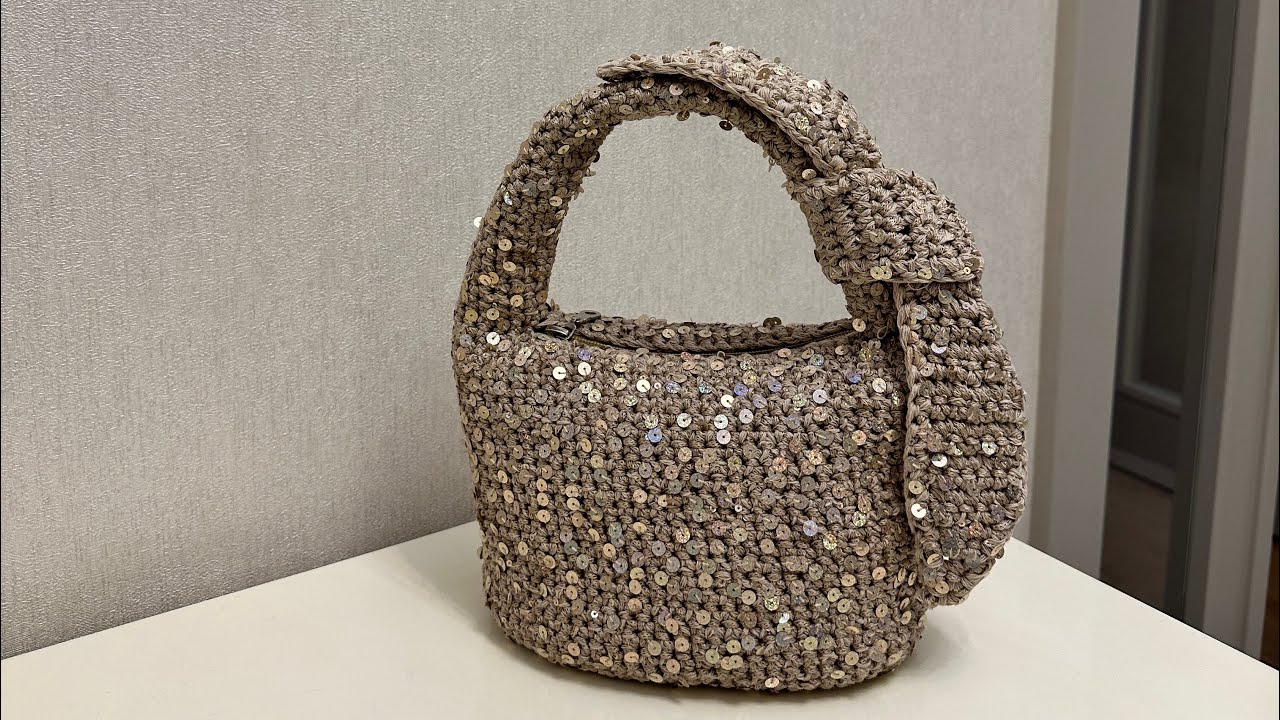 PULLU İPLE FİYONKLU &Ccedil;ANTA &Ouml;R&Uuml;YORUZ #crochetbag #crochet #&ccedil;anta 