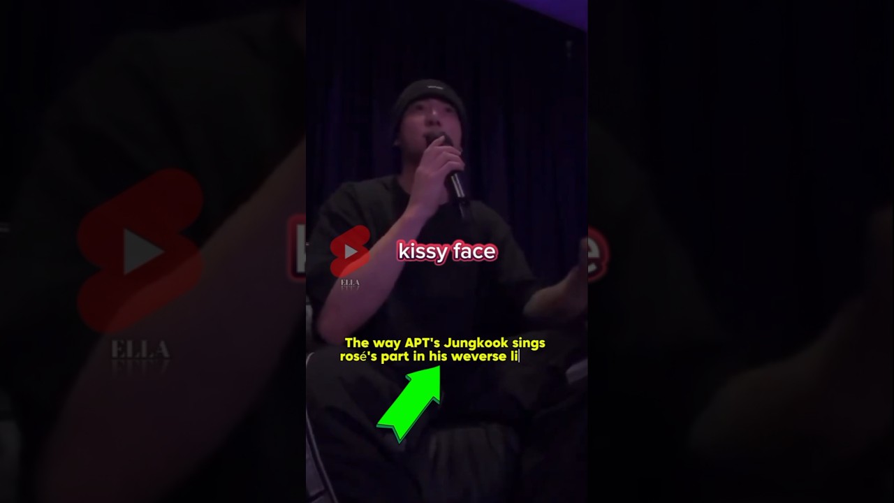 Jungkook sings ros&eacute;'s part live at WEVERSE 🤩 #rose #jungkook #apt