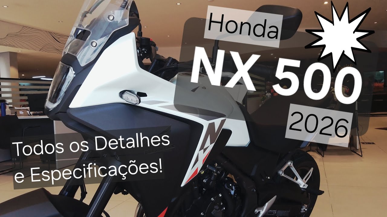 🔥 NOVA NX500 2026: PREÇOS, CORES e DETALHES da NOVA HONDA NX 500 #nx500 #honda