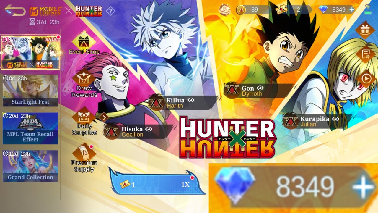 💎8000 ចាប់យកស្គីន Event Hunter