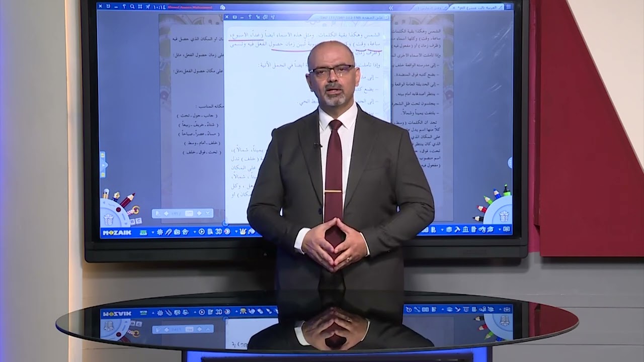 اللغة العربية - التعليم المسرع المستوى الثالث - المفعول فيه ( ظرفا الزمان و المكان ) الجزء الاول