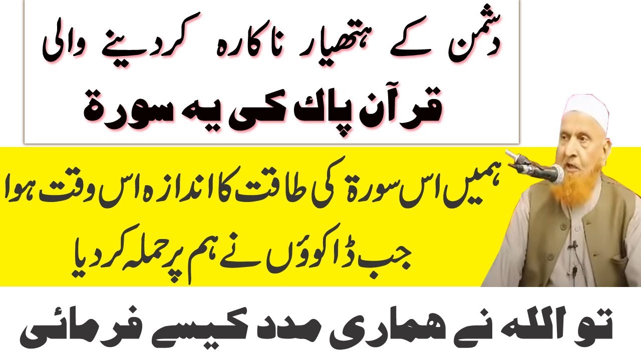 Dushman k Shar aur jan ki Hifazat keliye Quran Pak ki Ya Surat by Maulana Makki Al Hijazi