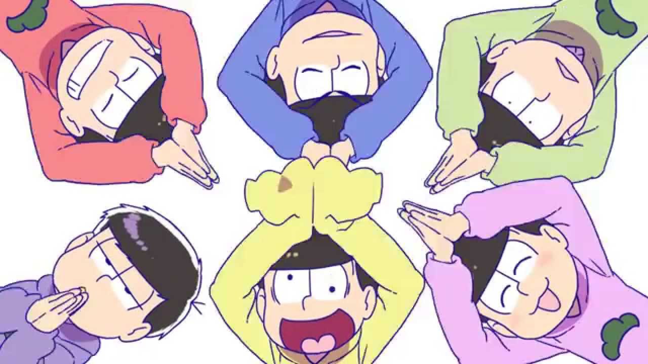 【手描き】６つ子でてってってパンパン