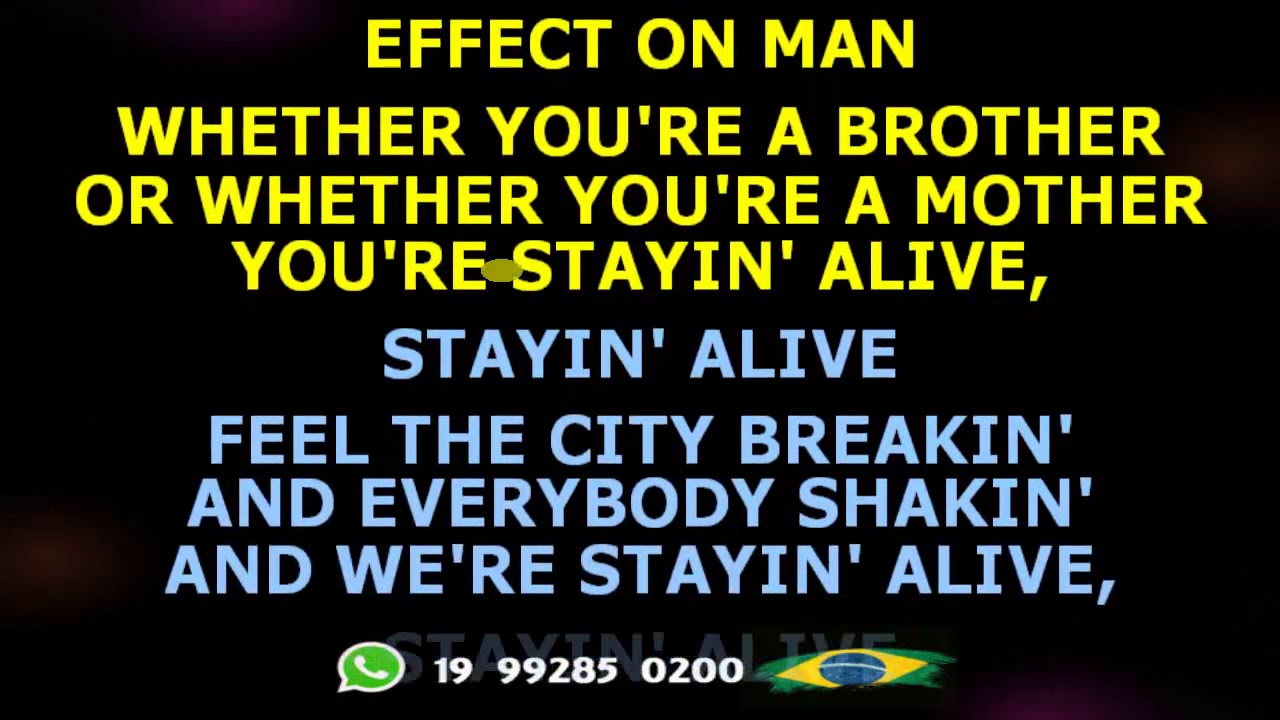 Bee Gees - Stayin' Alive (Vers&atilde;o 02) - Karaok&ecirc;