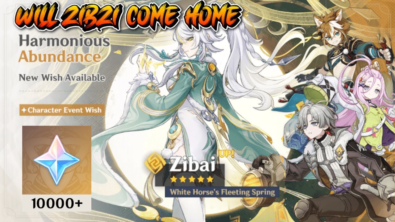 Genshin Impact || Zibai  Banner pulls || Will She come Home || Luna 4