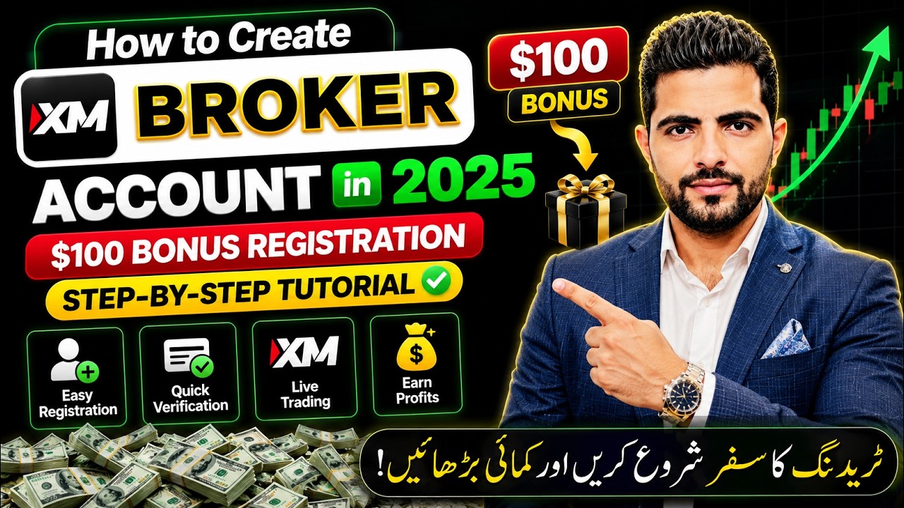 How to Create XM Broker Account in 2025 | $100 Bonus Registration Step-by-Step Tutorial