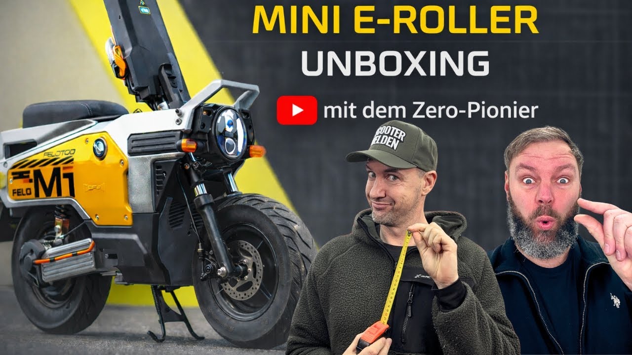 Felo M1 - Unboxing mit dem Zero-Pionier 🛵 Der wohl kleinste straßenzugelassene E-Roller?