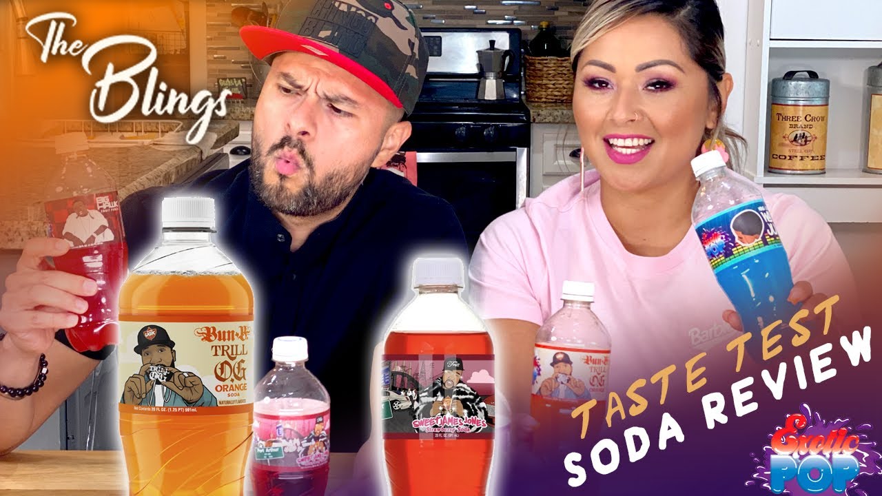 H-town Rapper Sodas TASTE TEST!  The Blings review Exotic Pop #Pimpc #BunB