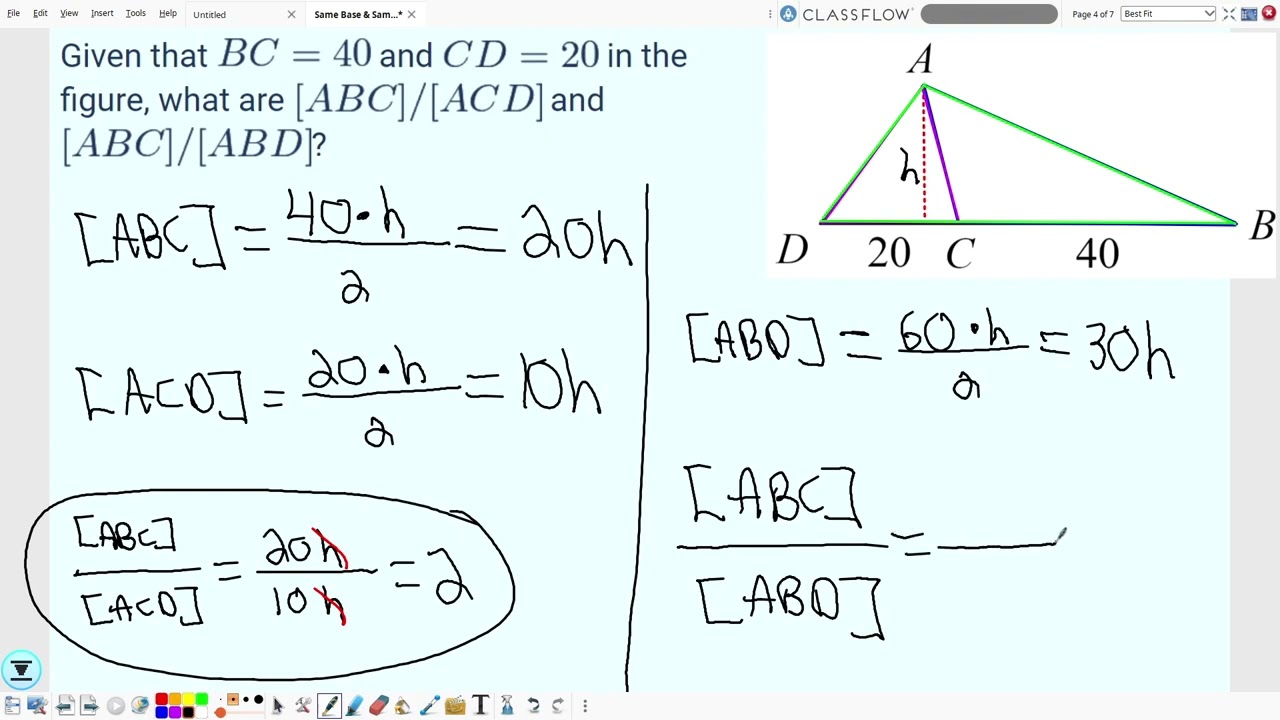 Triangles with the Same Base or Same Altitude