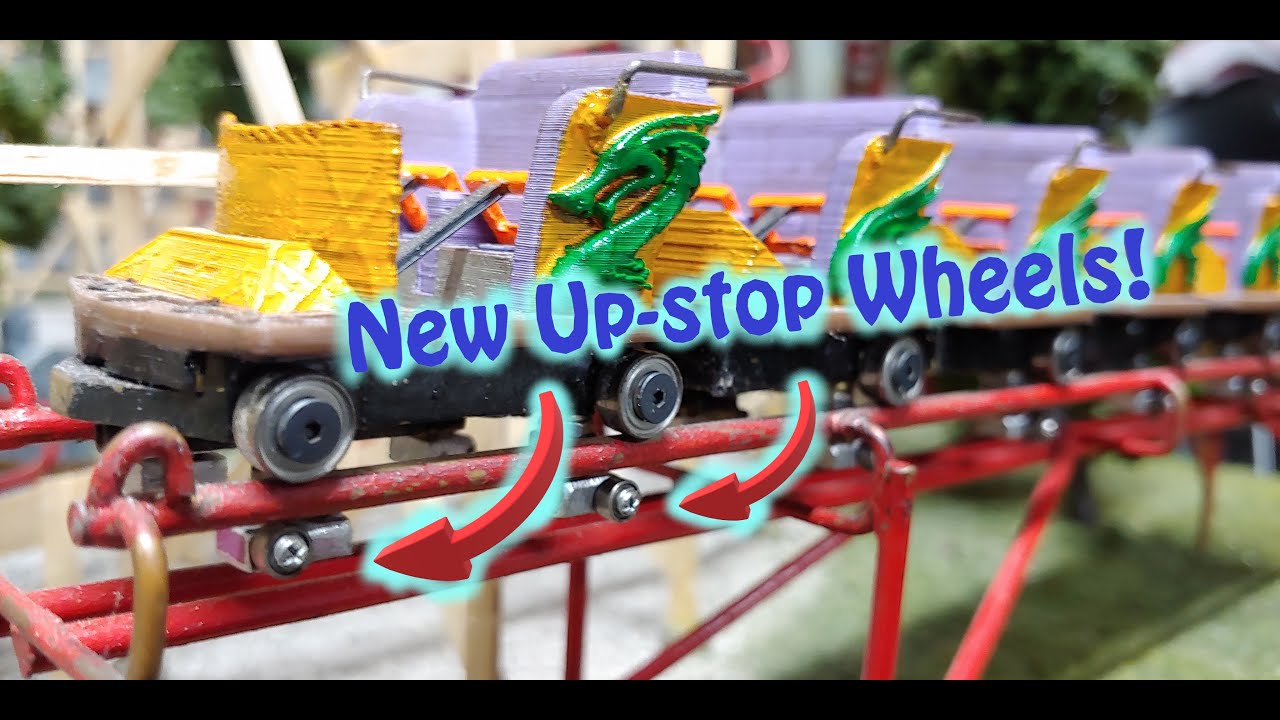 New Up-stop Wheels for the Model Coaster Trains!