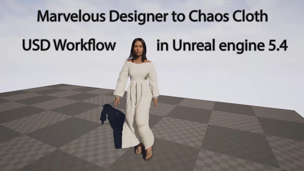 marvelous designer to chaos cloth unreal engine 5.4 - USD Workflow in 4 steps