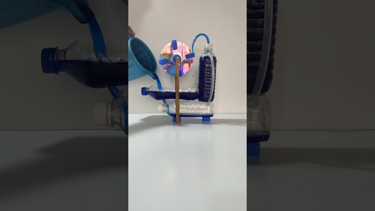 ⚡🌊 This Turbine Runs Without Electricity ♻️🔧Powerd by water fountain#waterfountain #project #short