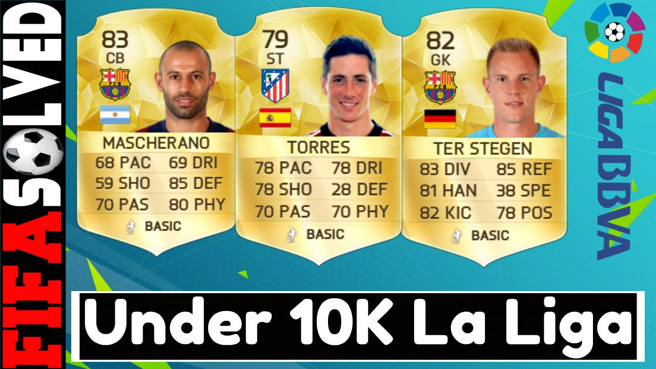 FIFA 16 Cheap Under 10K La Liga BBVA Squad Builder