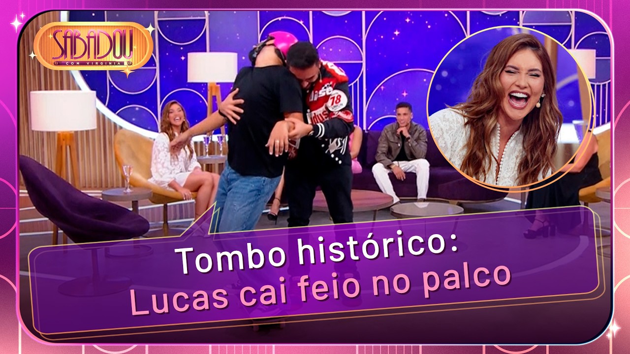 Lucas Guedez leva tombo ao se arriscar no skate | Sabadou com Virginia (06/09/25)
