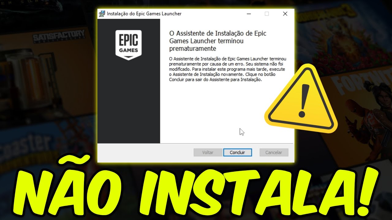 Como Resolver Erro Epic Games Não Instala | Epic Games Não Quer Instalar