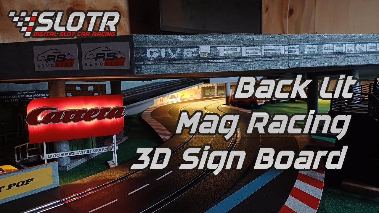Back Lit Magnetic Racing Carrera 3D Sign Board