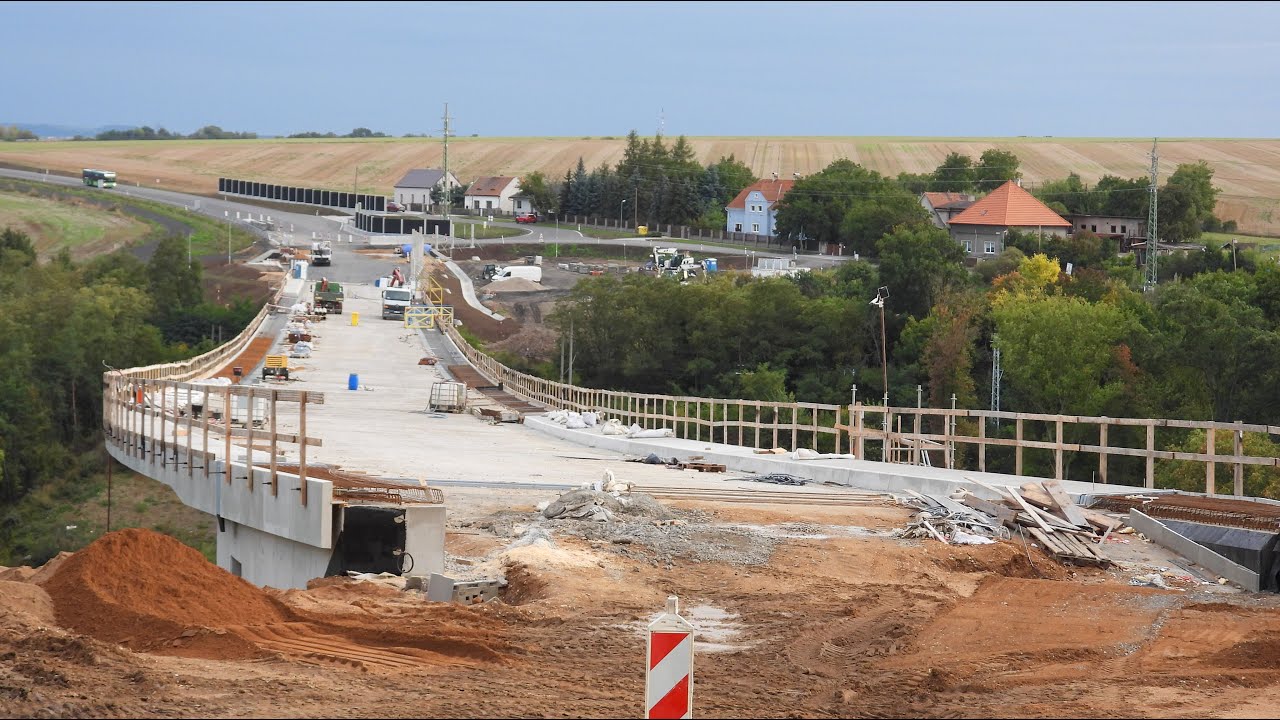 Obchvat a přemostění obce Žiželice - Září 2025