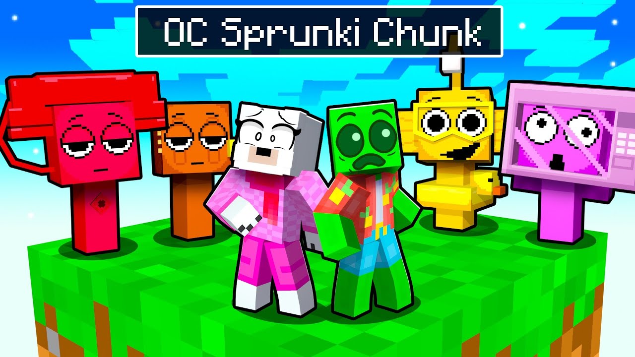 One Slime on NEW OC SPRUNKIS CHUNK in Minecraft!