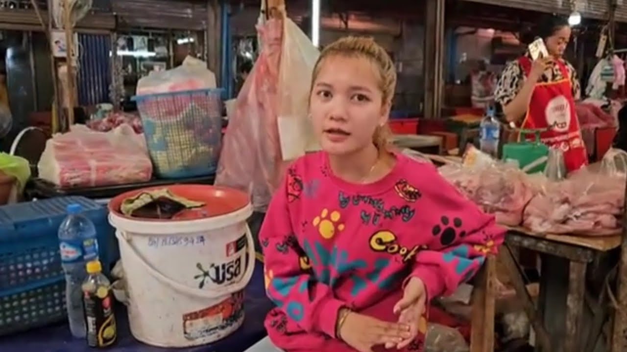#เที่ยวลาวใต้ ตลาดเช้าดาวเรือง เมืองปากเช #แขวงจำปาสัก #สปปลาว #สาวลาว แม่ค้าน่ารัก 