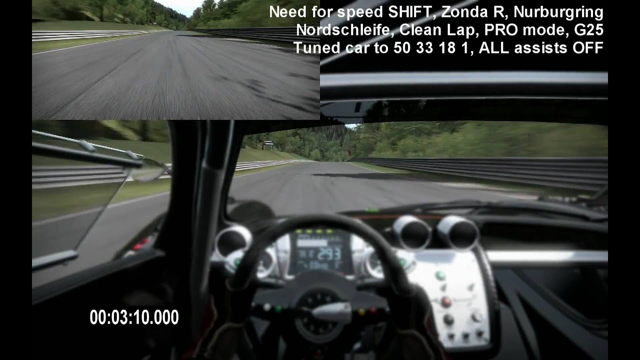 NFS SHIFT, Zonda R, Nurburgring, Nordschleife, CleanLap, PRO