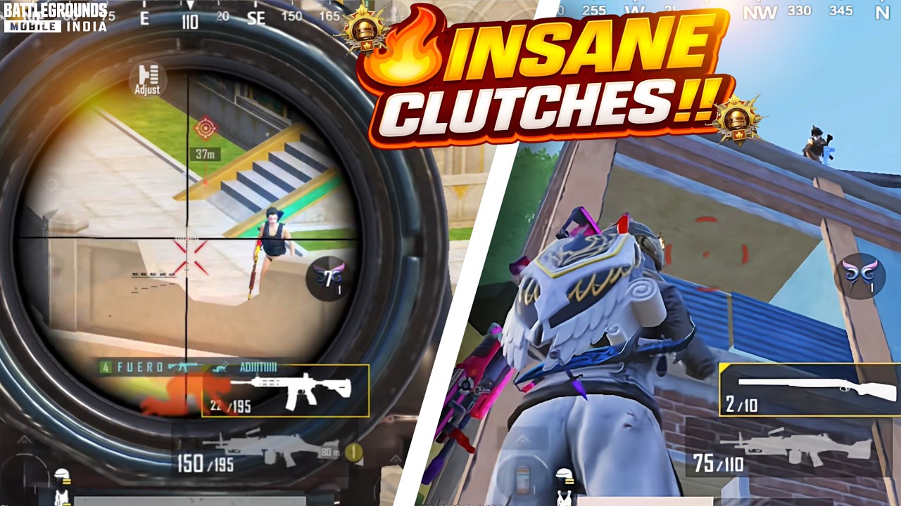 Insane BGMI Clutches & Crazy Moments 😈 | Full Action Gameplay