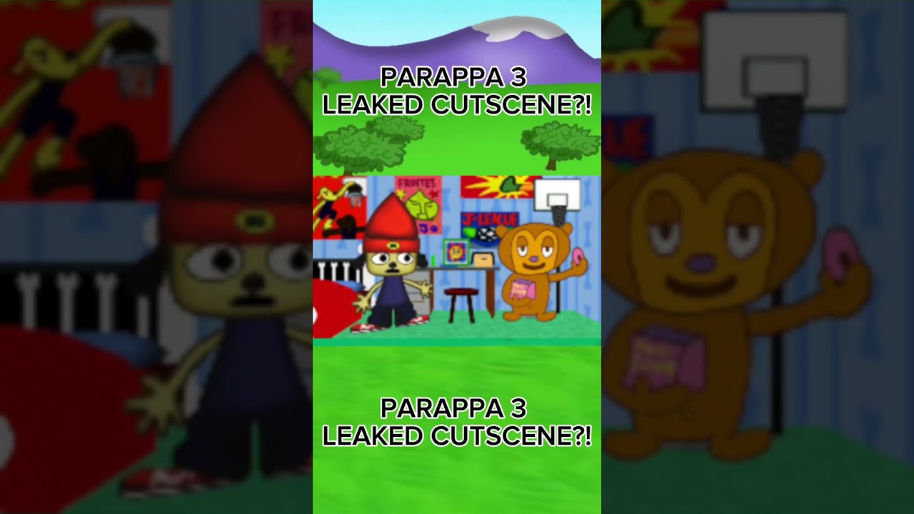 PaRappa The Rapper 3 LEAKED CUTSENE! #shorts #fake #funny #parappa