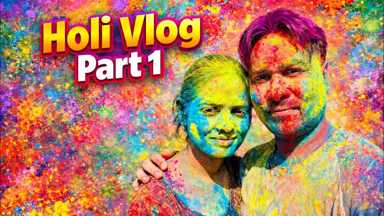 Holi Celebration Part-1 🫟🫟 | Colors, Fun, & Memories | Raman & Surbhi Vlogs | ​