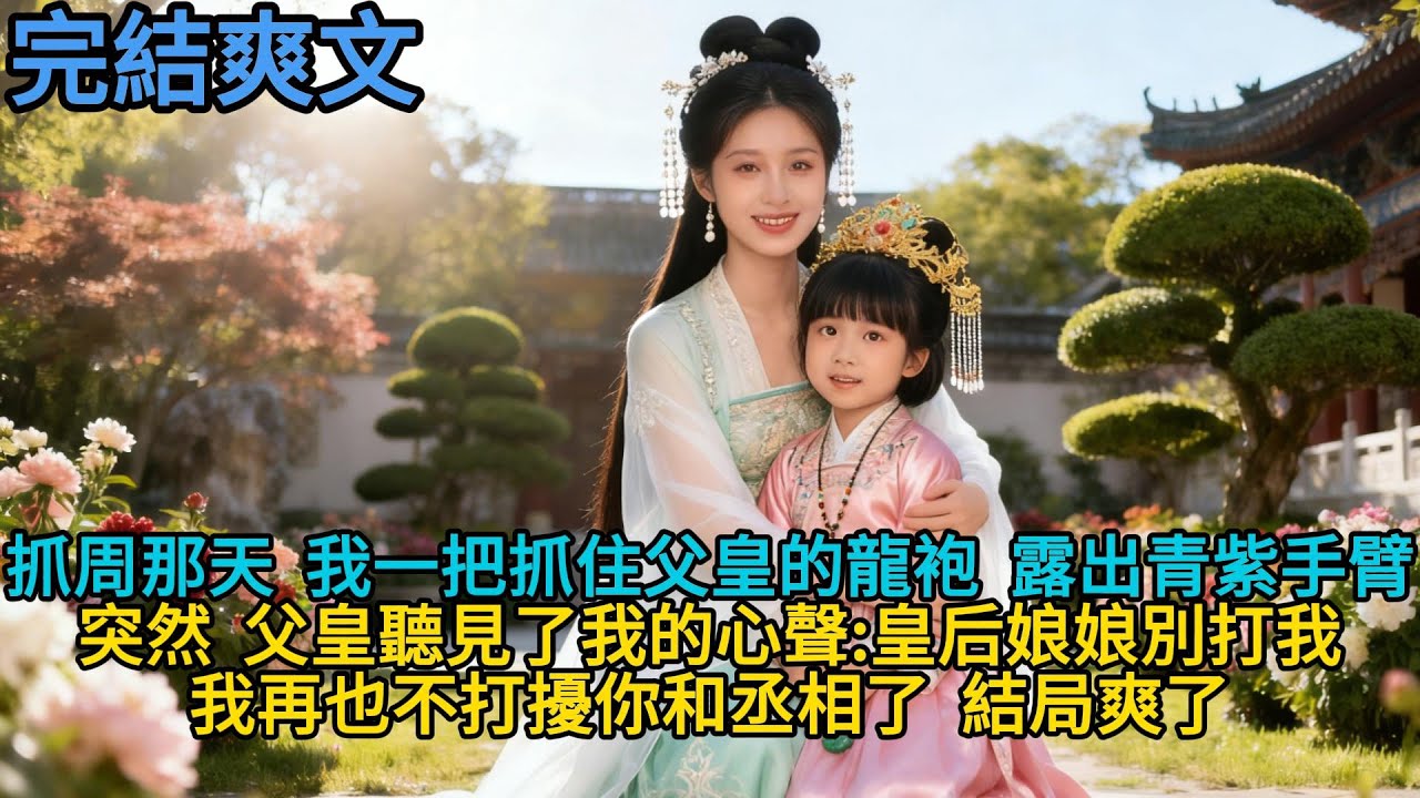 【完结古言】抓周那天，我一把抓住父皇的龍袍，露出青紫手臂。突然，父皇聽見了我的心聲:皇后娘娘別打我，我再也不打擾你和丞相了，結局爽了！#古言 #完結 #情感 #故事頻道 #甜文 #團寵 #甜寵