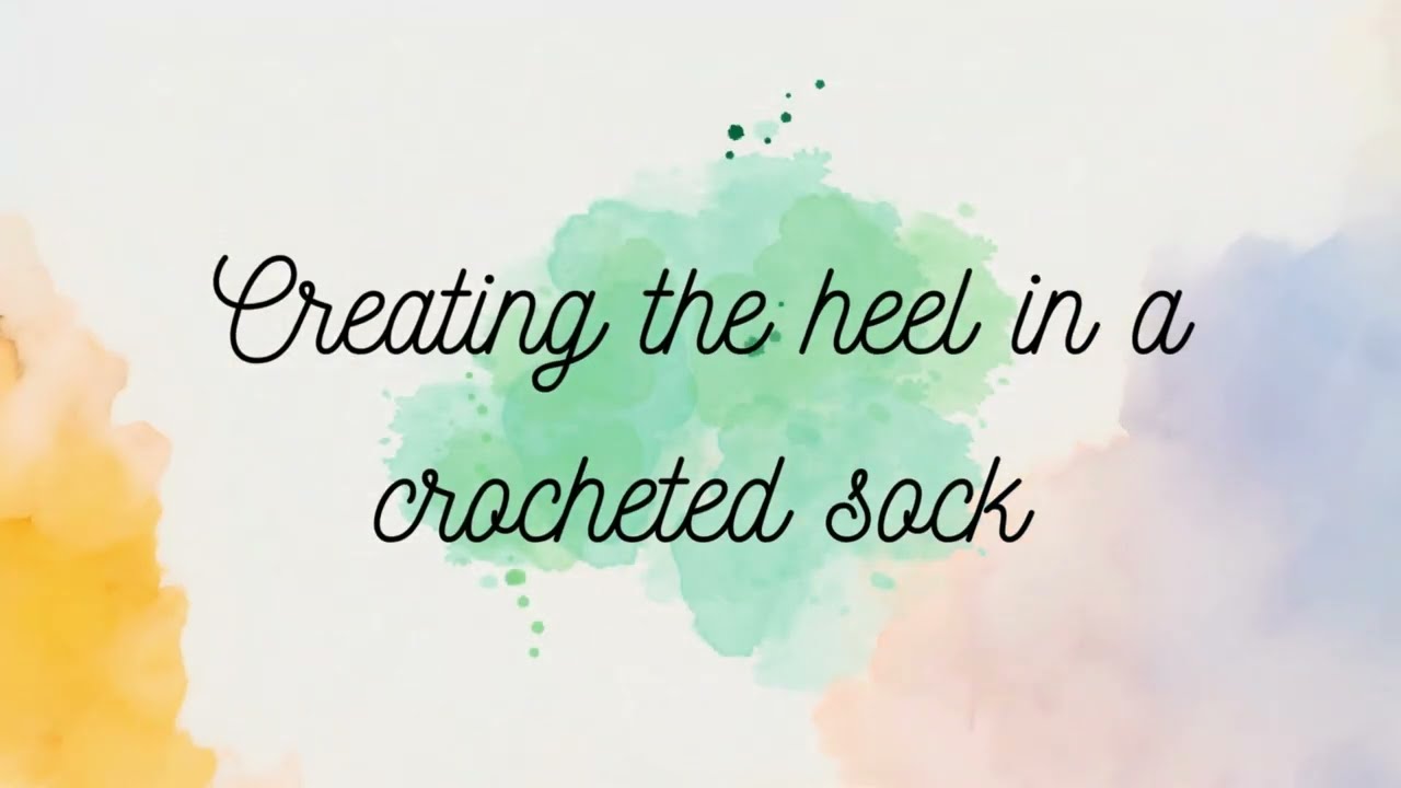 Crochet a heel into a crocheted sock - righthanded