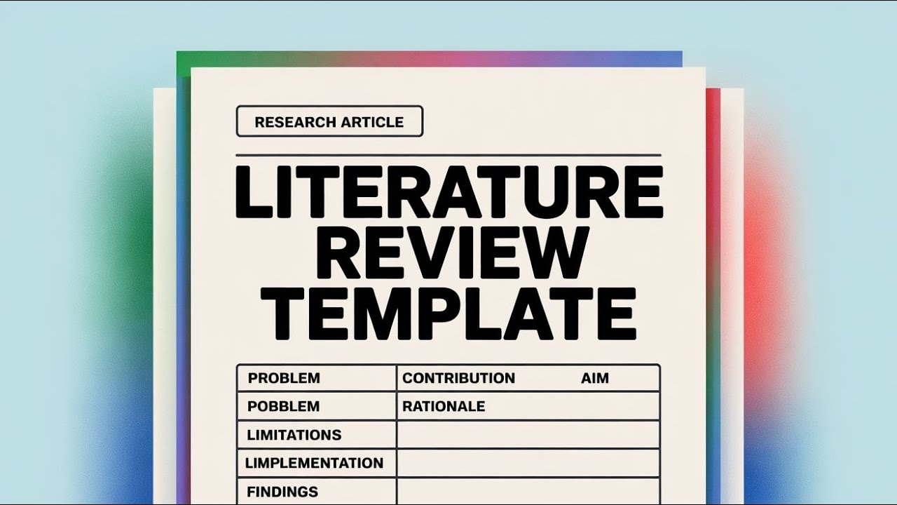 My PhD Literature Review Template: Simplify Your Research!