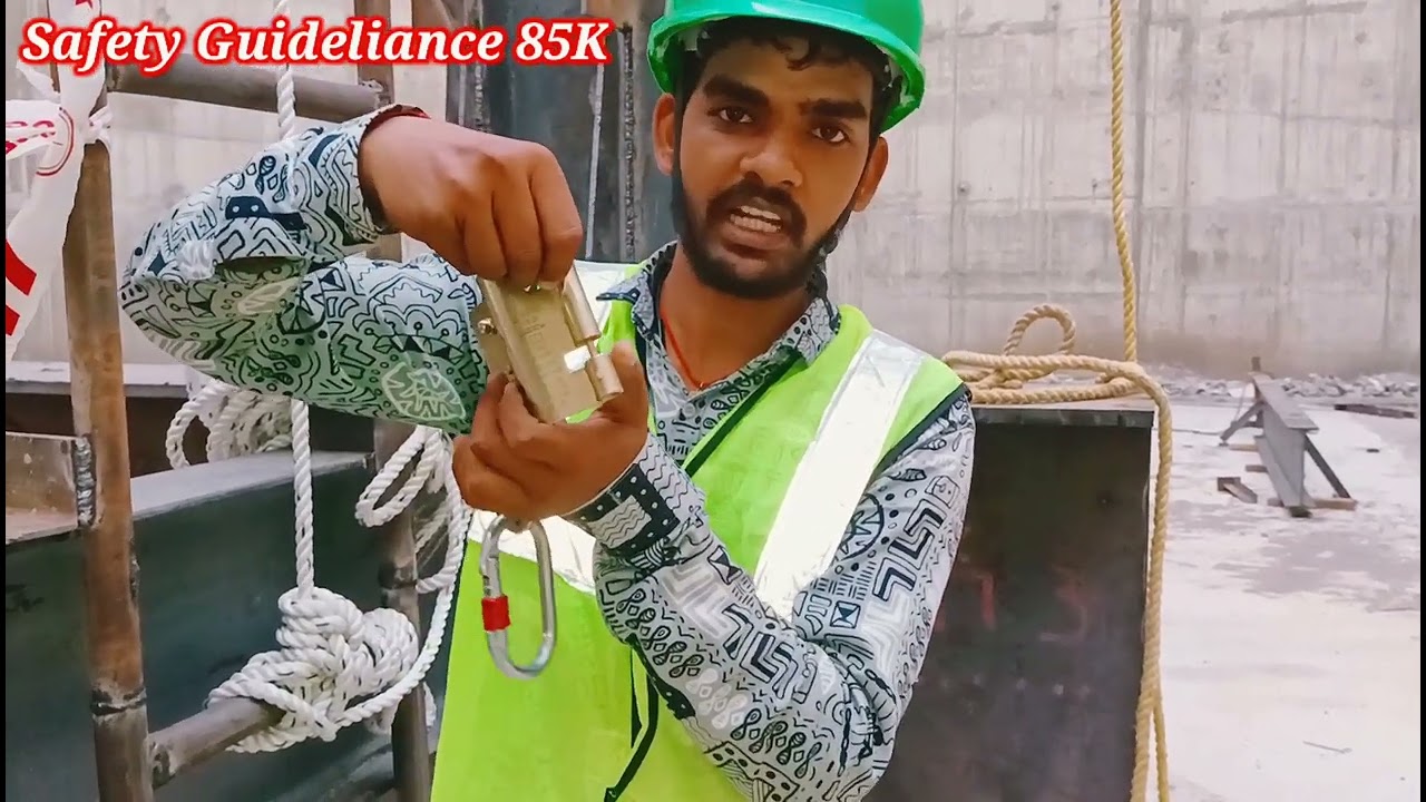 #Fall arrester rope grab device in hindi || Rope grab device kaise kam krta hai || Use of rope grab.