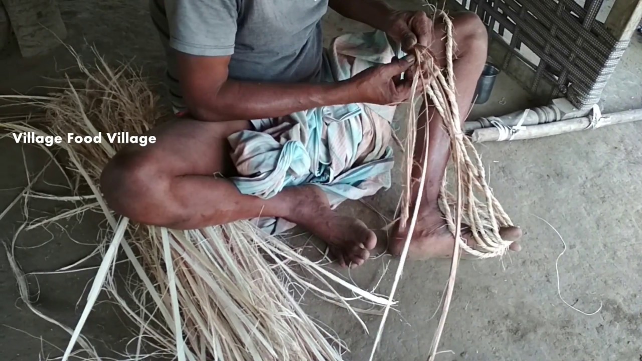Amazing Working Skills - Toddy Palm Leaf Rope Making - Handmade Palm Leaf Fiber Rope Video 2018