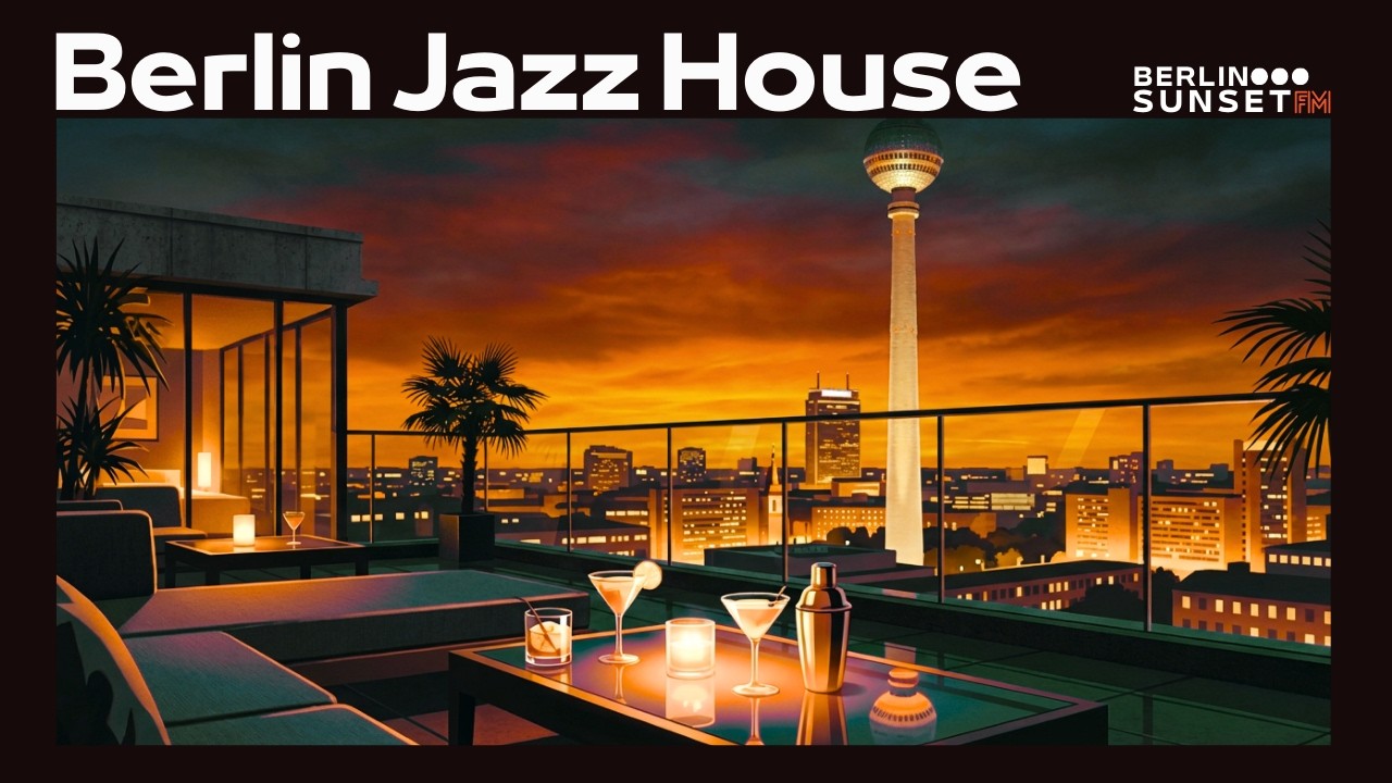 Rooftop Jazz House Mix | 1 Hour Berlin Sunset Vibes