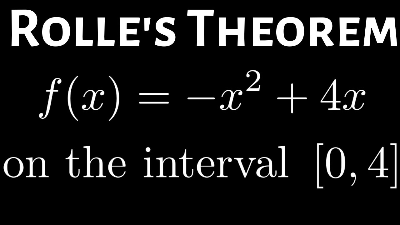 How to Find c in Rolle's Theorem for a Quadratic Function