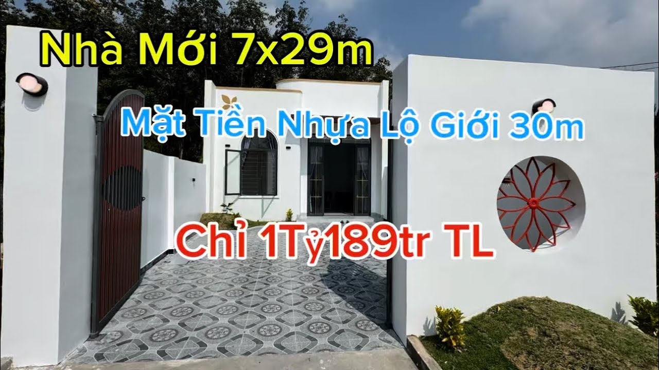 (MS96)Nhà Mới Gần QL 22B/ Dt 7x29m/ Mặt Tiền Nhựa 10m/ Vừa Ở Vừa Kinh Doanh/Chỉ 1Tỷ189tr TL