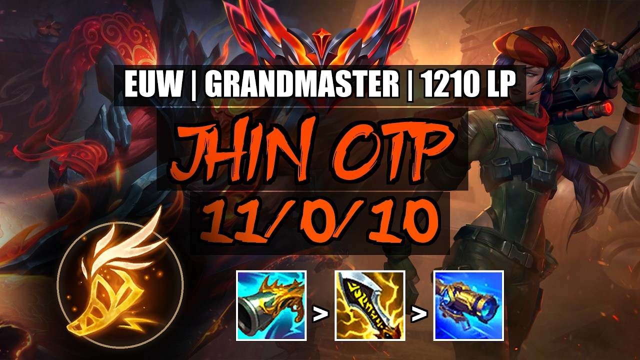 Jhin OTP vs Caitlyn/Janna ADC 11/0/10 💎 Perfect Game | EUW Grandmaster 1210LP