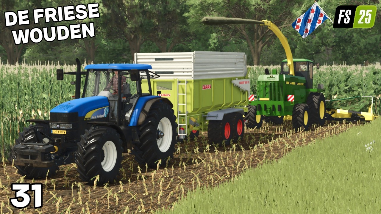 Drukke Oogstmaand, Mais Hakselen & Tarwe Oogsten | De Friese Wouden #31 | FS25