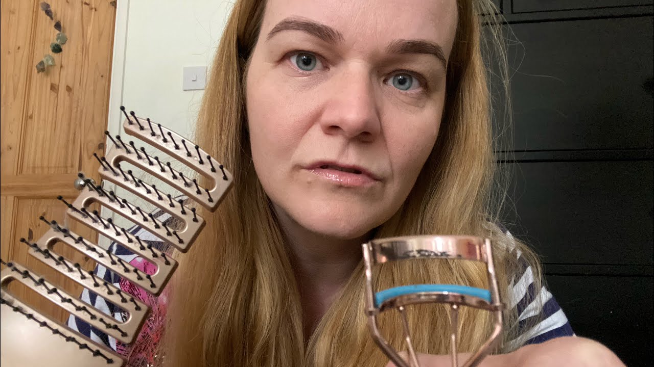 ASMR - Haircut with eyelash curler (real camera touching)