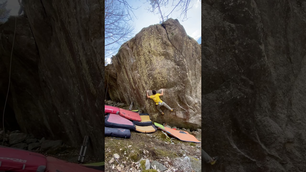 Paranoid android (7B) Campo sportivo, Val Masino #climbing #rockclimbing #bouldering #boulder