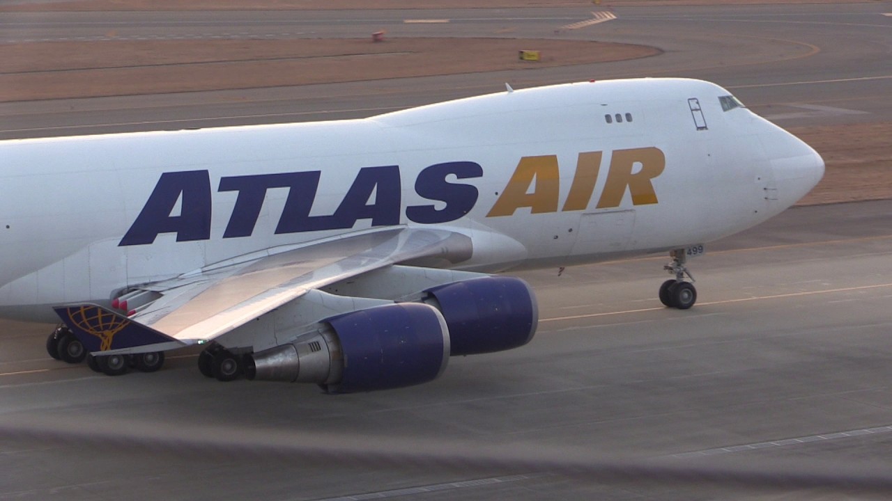 16/03/05 中部国際空港（セントレア） 国際貨物便 Atlas Air 747-400F (N499MC) Arrival & Departure at Chubu Int'l Airport