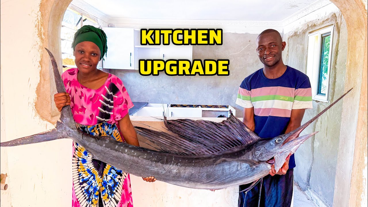 Modern Kitchen Makeover Begins 🏡 Biggest Fish Ever + KFC Style Fish Recipe 🐟🔥