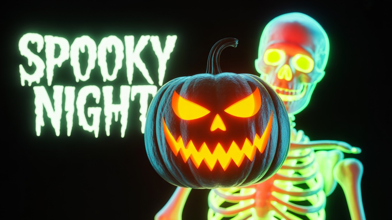 Scariest Halloween Window Projection Ever &ndash; Creepy Pumpkins, Ghosts & Skeletons