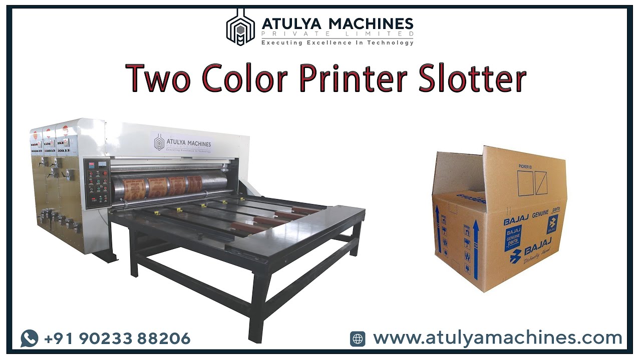 TWO COLOR ROTARY SLOTTER MACHINE | RS4 WITH PRINTER | FLEXO PRINTER SLOTTER MACHINE