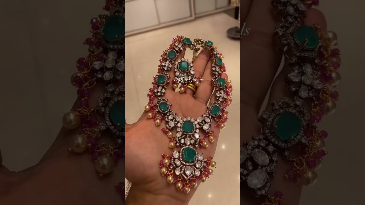 MOissanite polki Necklace #jewellery #bridal #bridaljewellery