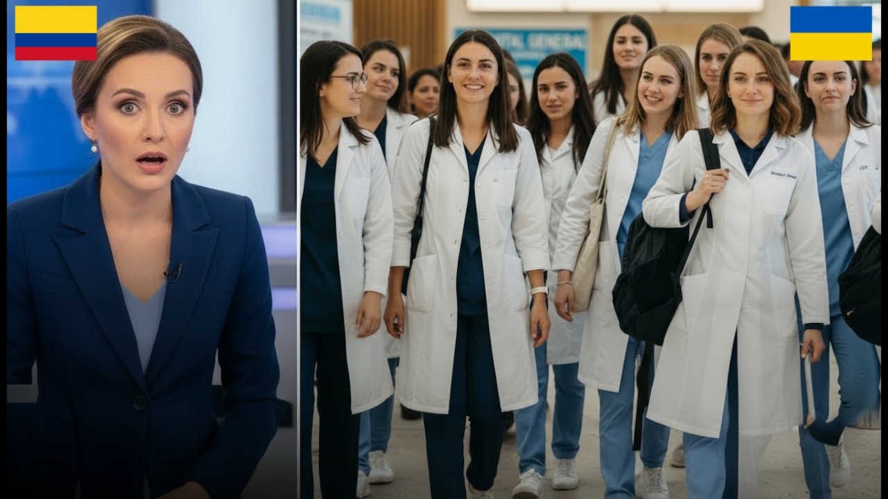 16 brillantes estudiantes ucranianas de medicina piden quedarse en Colombia por su sistema humano